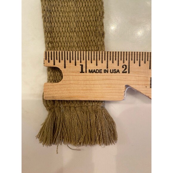 Belt Men’s Woven ? Cotton Dark Tan Distressed  D Ring Adjustable Casual Look - Picture 9 of 10